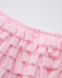 Delicate pink chiffon ruffle shorts by Angel Ruche, photo 14