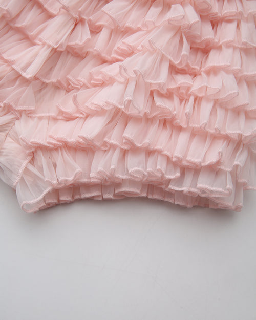 Delicate chiffon ruffle shorts in rose pink by Angel Ruche, photo 22