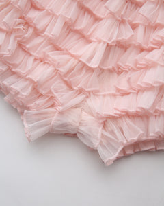 Delicate chiffon ruffle shorts in rose pink by Angel Ruche, photo 21