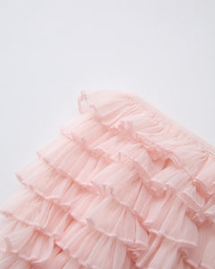 Delicate chiffon ruffle shorts in rose pink by Angel Ruche, photo 18