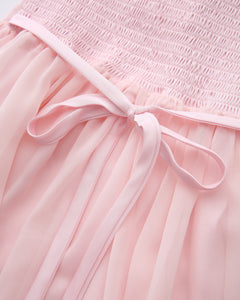 Rosé Princess fur chiffon babydoll dress in pink by Angel Ruche, photo 15