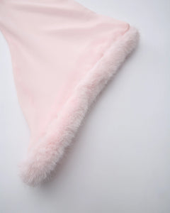 Rosé Princess fur chiffon robe in pink by Angel Ruche, photo 14