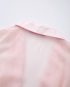 Rosé Princess fur chiffon robe in pink by Angel Ruche, photo 9