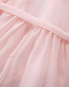 Rosé Princess fur chiffon robe in pink by Angel Ruche, photo 12