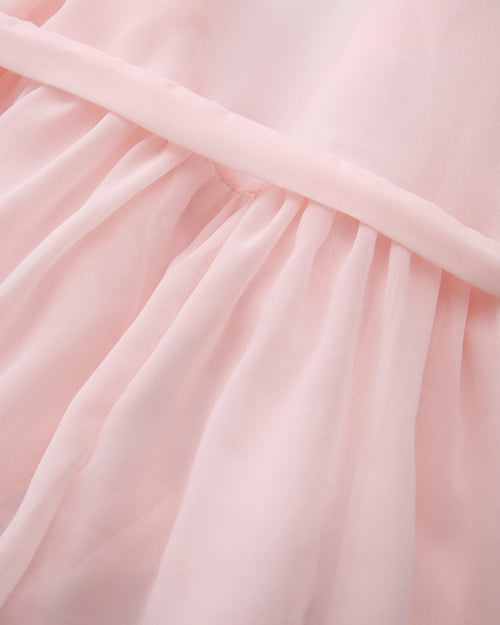 Rosé Princess fur chiffon robe in pink by Angel Ruche, photo 12