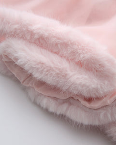 Rosé Princess fur chiffon robe in pink by Angel Ruche, photo 17