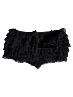 Delicate chiffon ruffle shorts with black lace by Angel Ruche, photo 2