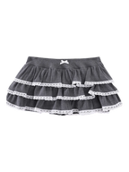 Ballerina Bliss ruffle mini skirt in grey, balletcore skirt by Angel Ruche