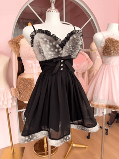 Bambi Princess babydoll dress in black by Angel Ruche, photo 4