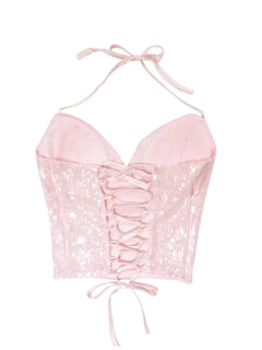 Rosette sequin matching set in pink by Angel Ruche, photo 21