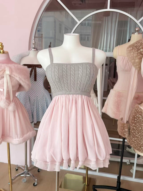 Lovergirl cable knit chiffon babydoll dress by Angel Ruche, photo 6