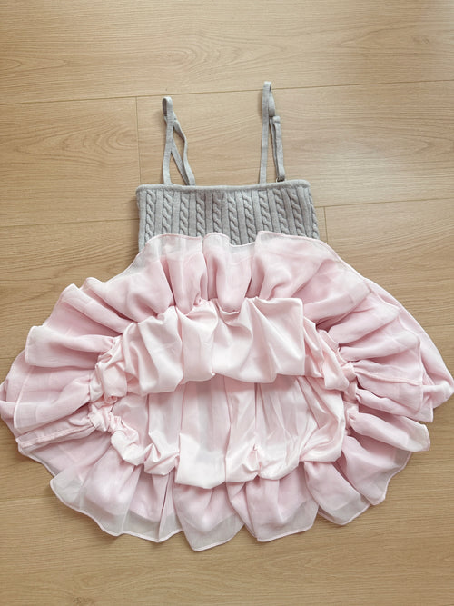 Lovergirl cable knit chiffon babydoll dress by Angel Ruche, photo 21