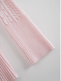 Strawberry Milk cable knit zip up cardigan in pink by Angel Ruche, photo 15