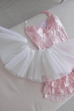 Rosette sequin matching set in pink by Angel Ruche, photo 5