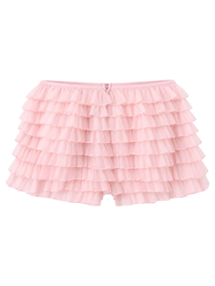 Delicate chiffon ruffle shorts in rose pink by Angel Ruche, photo 10