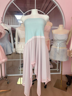 Dewdrop reversible lace set in pink and teal by Angel Ruche, photo 17