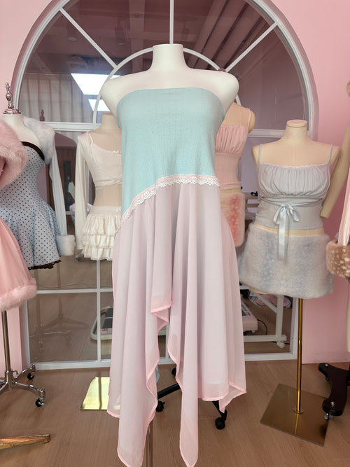 Dewdrop reversible lace set in pink and teal by Angel Ruche, photo 17