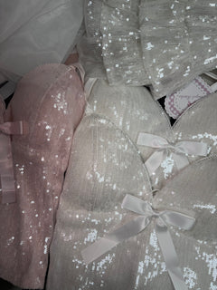 Diamond Fairy Dust sequin mini skirt in white by Angel Ruche, photo 8