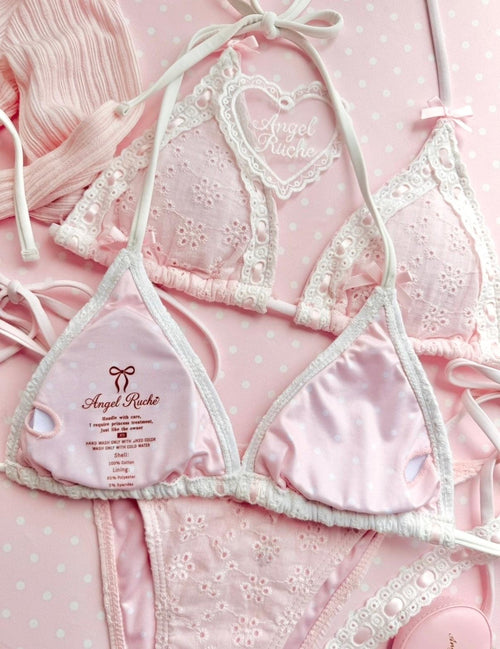 Coquette cotton eyelet in pink by Angel Ruche, photo 10