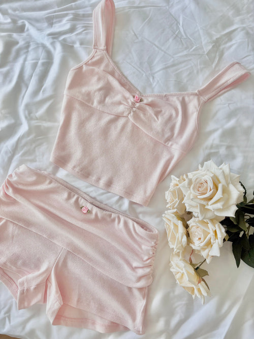 Rose Buds cotton set in baby pink by Angel Ruche, photo 9