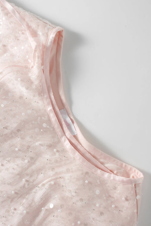 Pirouette babydoll wrap skirt in sequin pink by Angel Ruche, photo 9