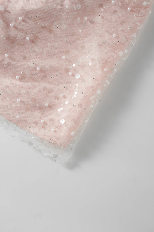 Pirouette babydoll wrap skirt in sequin pink by Angel Ruche, photo 11