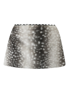 My True Form fur lace mini skirt in black, dark coquette skirt by Angel Ruche