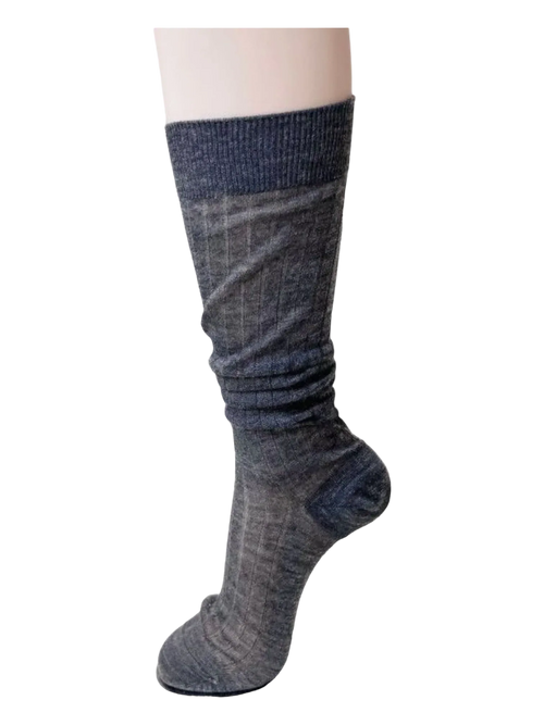 Regular calf high socks in dark grey by Angel Ruche, photo 2