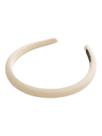 Smart Girl woven headband in ivory, coquette hair accessory by Angel Ruche