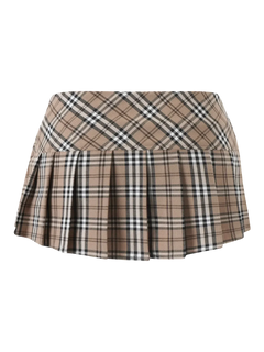 Girly Plaid pleated mini skirt in khaki by Angel Ruche, photo 10