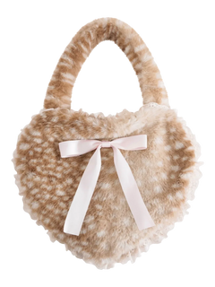 My True Form fawn heart bag in tan, coquette accessory by Angel Ruche