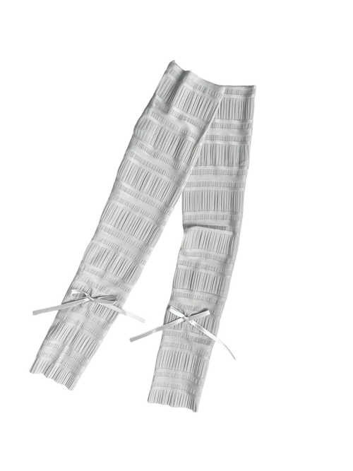 Ballerina leg warmer footless socks in light grey, balletcore accessory by Angel Ruche