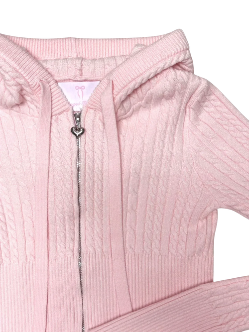 Strawberry Milk cable knit set in pink by Angel Ruche, photo 18