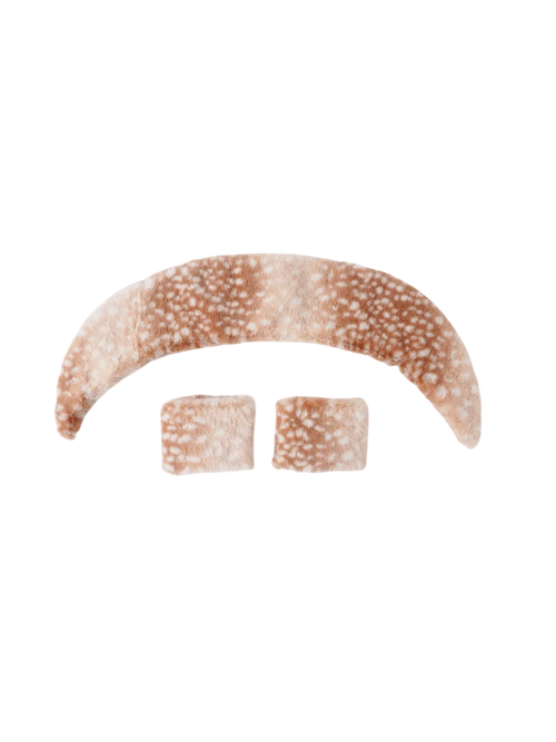 My True Form fawn fur collar and cuff set in light brown, coquette accessory by Angel Ruche