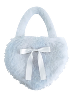My True Form fawn heart bag in snow blue, coquette accessory by Angel Ruche