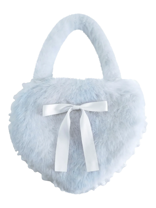 My True Form fawn heart bag in snow blue, coquette accessory by Angel Ruche