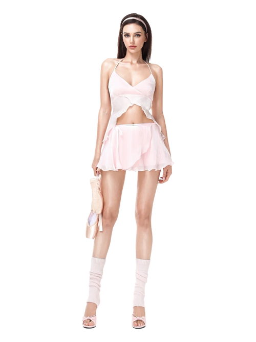 Pirouette ballet wrap skirt in baby pink by Angel Ruche, photo 7