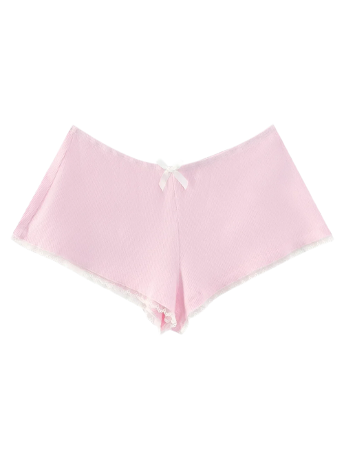 Angelic Allure lace bow shorts, coquette bottoms by Angel Ruche
