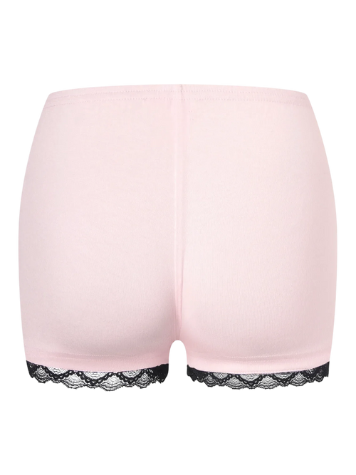 Basic pink safety shorts with black lace by Angel Ruche, photo 2