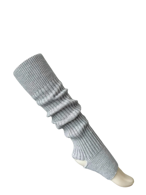 Knitted leg warmers in grey, balletcore accessory by Angel Ruche