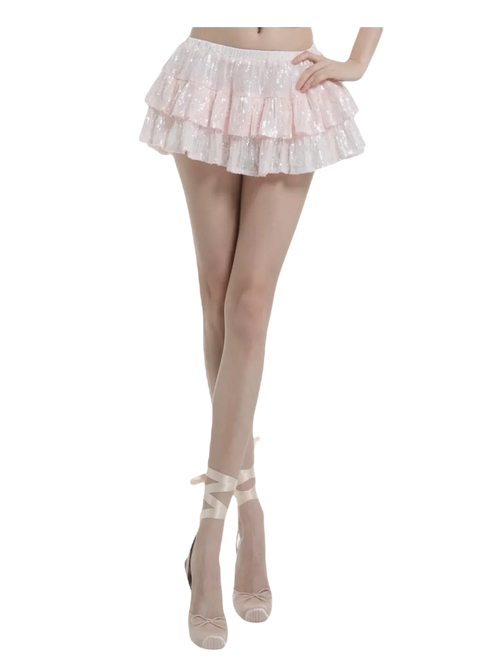 Rosette sequin matching set in pink by Angel Ruche, photo 14
