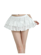 Diamond Fairy Dust sequin mini skirt with petticoat in white, coquette skirt by Angel Ruche