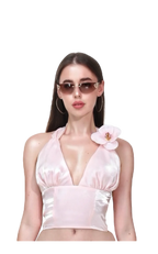 Luna Glow halter top, coquette top by Angel Ruche