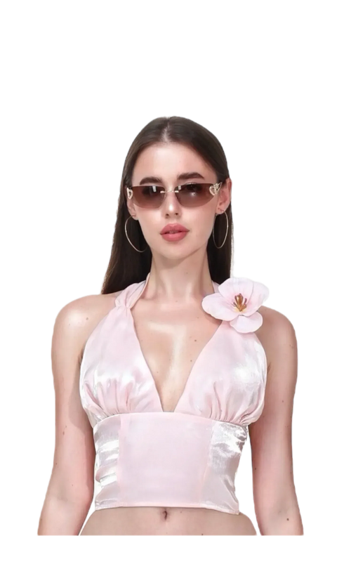 Luna Glow halter top, coquette top by Angel Ruche