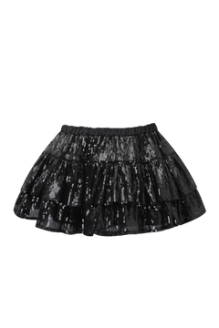 Onyx Fairy Dust sequin mini skirt with petticoat in black, coquette skirt by Angel Ruche