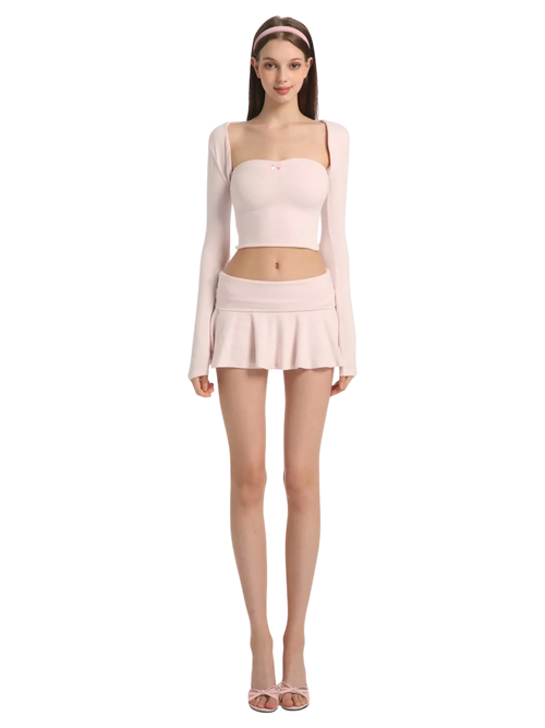 Pilate Princess ruched tube top in rose pink by Angel Ruche, photo 8