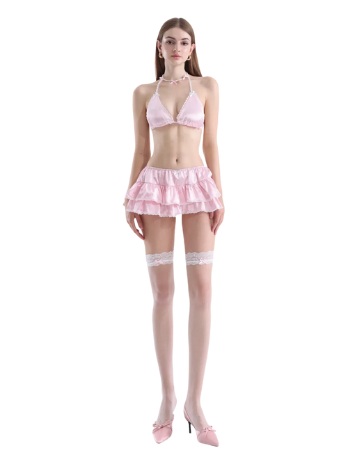 Pink high socks by Angel Ruche, photo 2