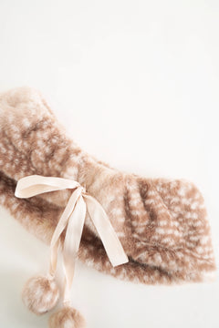 Sugar Pom fur pullover cape in deer print by Angel Ruche, photo 9