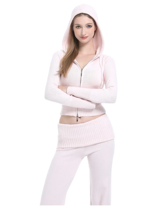 That Girl rib knit set in baby pink by Angel Ruche, photo 7