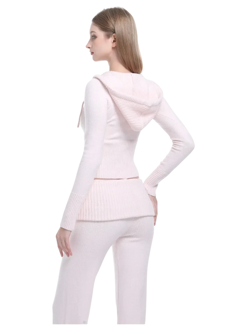 That Girl rib knit set in baby pink by Angel Ruche, photo 9